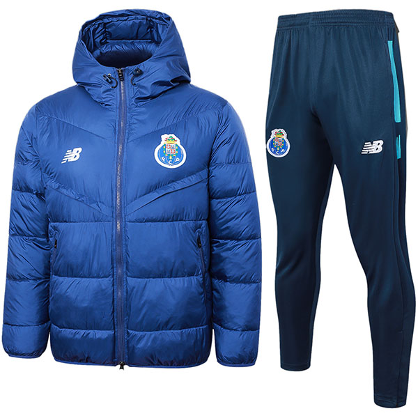 FC Porto hoodie cotton-padded jacket football sportswear tracksuit full zipper men's training navy kit outdoor soccer coat 2024