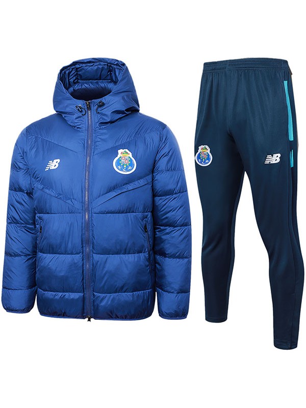 FC Porto hoodie cotton-padded jacket football sportswear tracksuit full zipper men's training navy kit outdoor soccer coat 2024