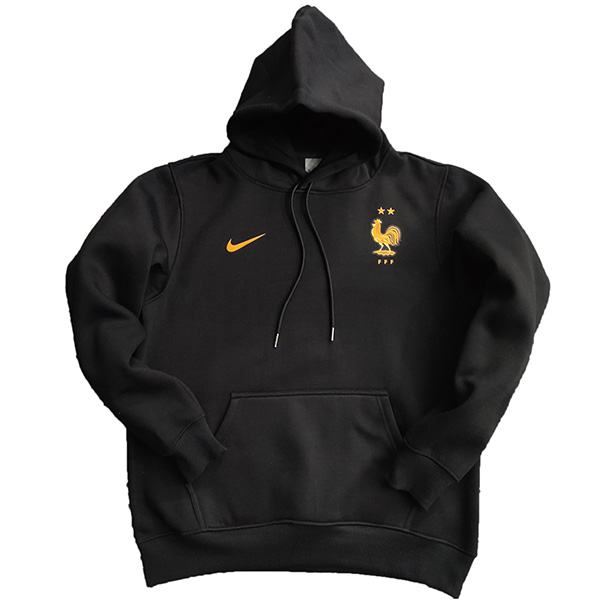 France felpa con cappuccio giacca calcio abbigliamento sportivo tuta uniforme da uomo maglia da allenamento kit calcio nero cappotto 2022