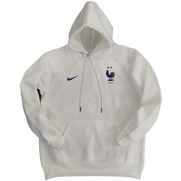 France felpa con cappuccio giacca calcio abbigliamento sportivo tuta uniforme da uomo maglia da allenamento kit calcio bianco cappotto 2022