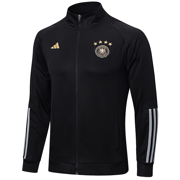 Germany giacca calcio sportswear tracksuit full zip uniforme da uomo nero allenamento outdoor kit di calcio 2022-2023 