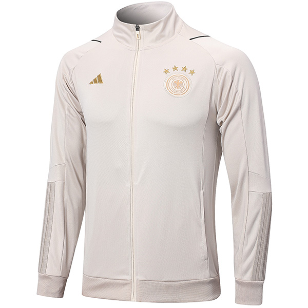 Germany giacca calcio sportswear tracksuit full zip uniforme da uomo allenamento crema outdoor calcio kit 2022-2023
