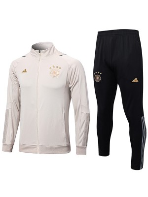 Germany giacca calcio sportswear tracksuit full zip uniforme da uomo allenamento crema outdoor calcio kit 2022-2023