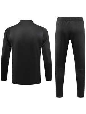 Inter miami jacket football sportswear tracksuit long zipper all black uniform men's training kit outdoor soccer coat 2024