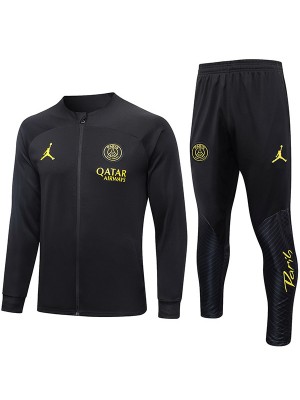 Jordan paris saint germain jacket psg black men's outdoor uniform soccer tracksuit kit 2023-2024