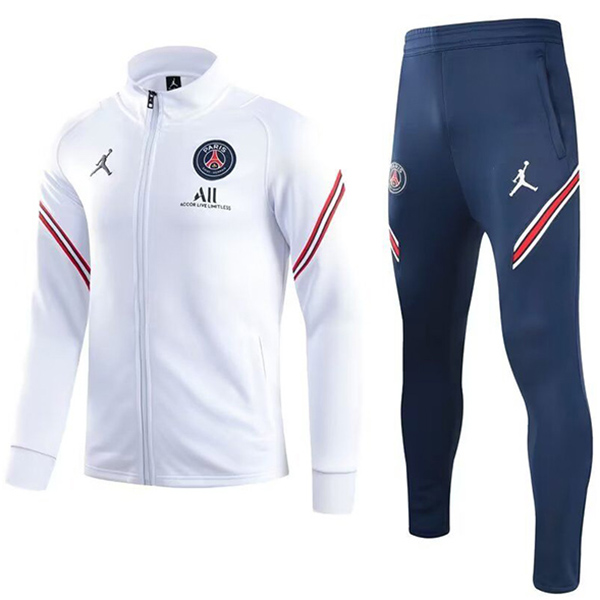 Jordan paris saint germain jacket psg white suit men's outdoor uniform soccer tracksuit kit 2022-2023