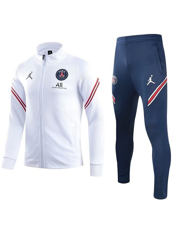 Jordan paris saint germain jacket psg white suit men's outdoor uniform soccer tracksuit kit 2022-2023