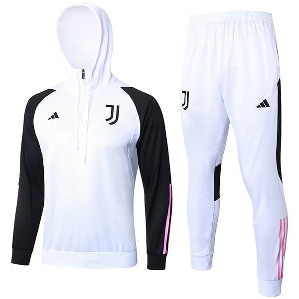 Juventus hoodie jacket football sportswear tracksuit zipper uniform men's training white kit outdoor soccer coat 2024
