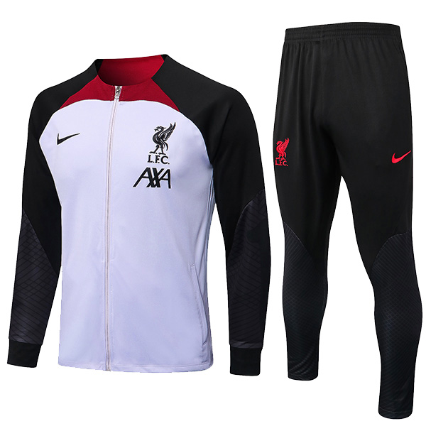 Liverpool giacca da calcio abbigliamento sportivo tuta viola completo con cerniera uniforme kit da allenamento da uomo cappotto da calcio all'aperto 2022-2023