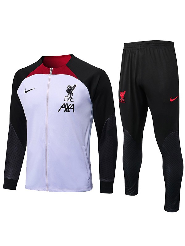 Liverpool giacca da calcio abbigliamento sportivo tuta viola completo con cerniera uniforme kit da allenamento da uomo cappotto da calcio all'aperto 2022-2023