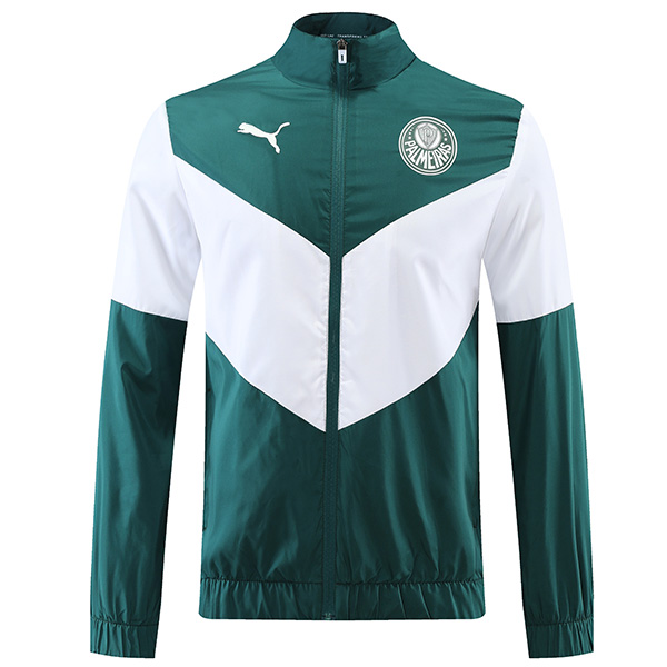 Palmeiras giacca a vento verde calcio abbigliamento sportivo tuta cerniera completa kit da allenamento da uomo atletico calcio all'aperto 2022-2023