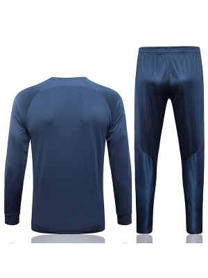 Paris saint germain jacket men's psg navy outdoor uniform soccer tracksuit kit 2023-2024