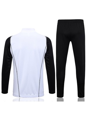 Real madrid giacca da calcio abbigliamento sportivo tuta con cerniera uniforme bianco kit da allenamento per uomo cappotto da calcio all'aperto 2023-2024