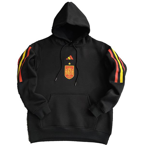 Spain felpa con cappuccio giacca da calcio abbigliamento sportivo tuta nera uniforme da uomo maglia da allenamento kit cappotto da calcio 2022