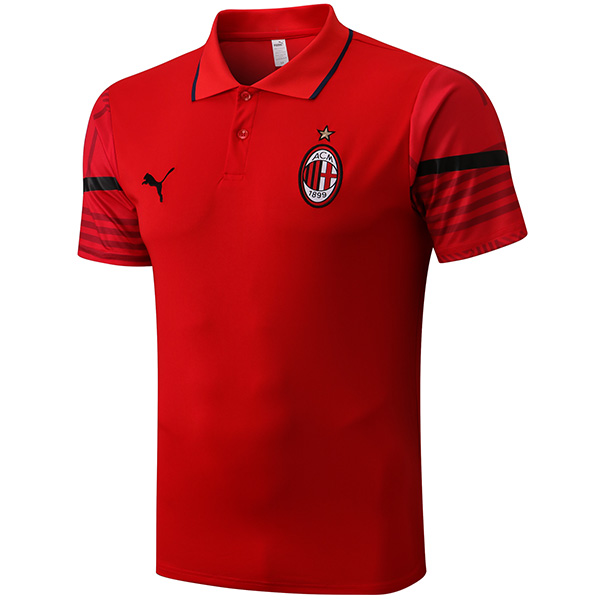 AC Milan polo maglia uniforme da calcio da allenamento da uomo rosso abbigliamento sportivo da calcio top maglia sportiva 2022-2023
