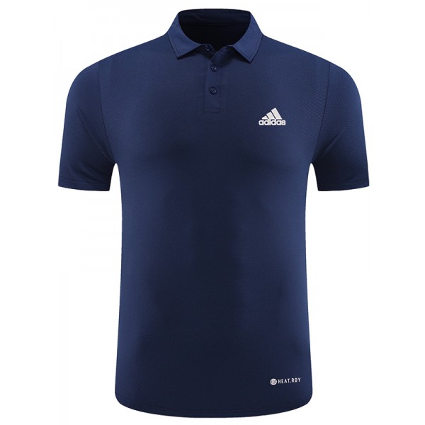 Ads maglia di polo uniforme da allenamento da uomo abbigliamento sportivo da calcio cobalto top camicia sportiva 2023-2024