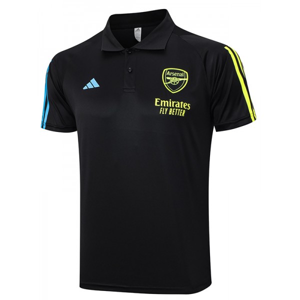 Arsenal polo maglia di allenamento calcio uniforme da uomo sportswear calcio kit top sport maglia nera 2023-2024 