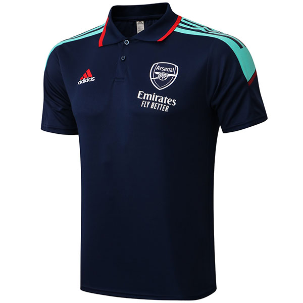 Arsenal maglia polo dell'divisa da allenamento da calcio da uomo abbigliamento sportivo da calcio magliette sportive blu navy 2022-2023