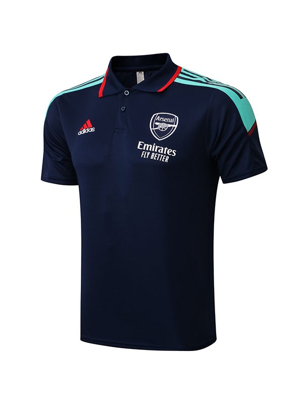 Arsenal maglia polo dell'divisa da allenamento da calcio da uomo abbigliamento sportivo da calcio magliette sportive blu navy 2022-2023