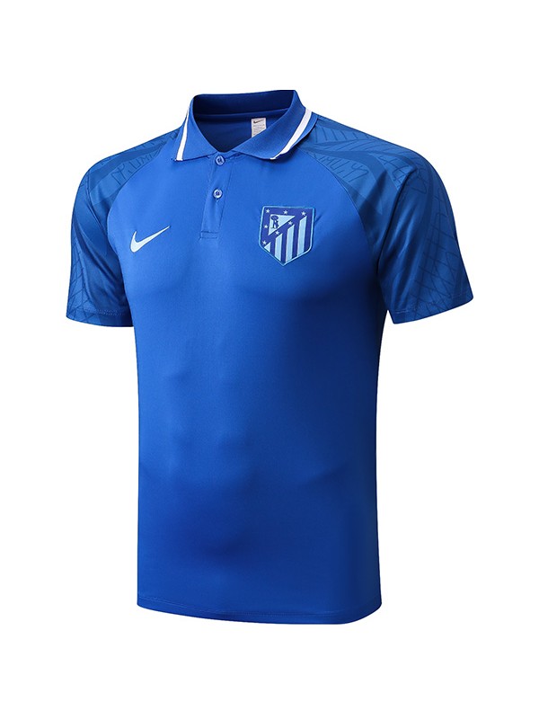 Atletico de Madrid polo maglia da maglia da calcio blu maglia da calcio uniforme da allenamento da uomo maglia da calcio 2022-2023