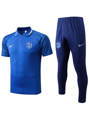 Atletico de Madrid polo maglia da maglia da calcio blu maglia da calcio uniforme da allenamento da uomo maglia da calcio 2022-2023