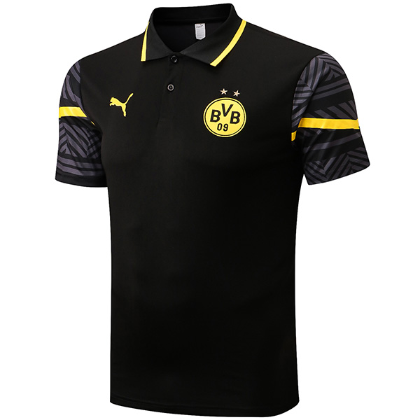 Borussia Dortmund polo maglia da del maglia da calcio nera da allenamento da uomo abbigliamento sportivo da calcio top maglia sportiva 2022-2023