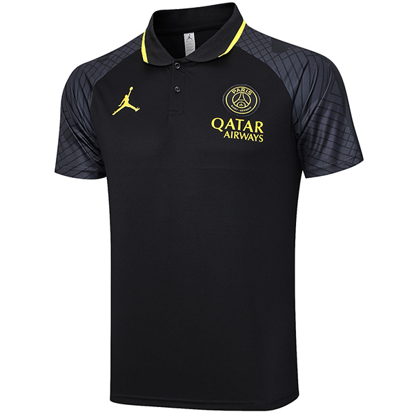 Jordan paris saint germain polo jersey psg training uniform men's soccer sportswear black football tops sports shirt 2023-2024