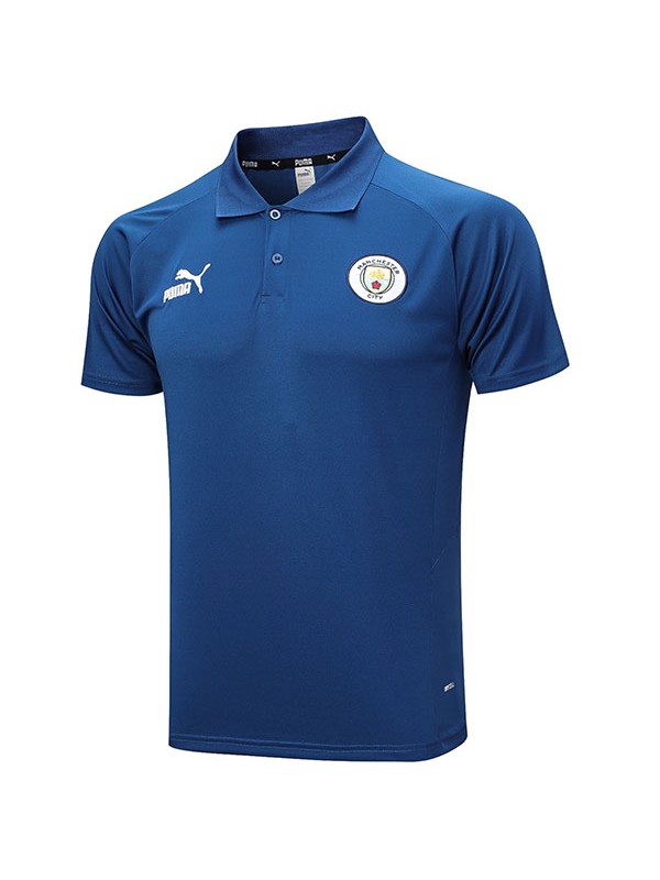 Manchester city polo jersey training soccer uniform men's sportswear football tops sport navy shirt 2023-2024