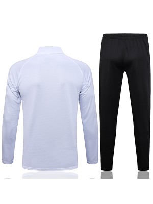 AC milan tracksuit soccer pants suit sports set zipper necked uniform men's white clothes football training kit 2023-2024