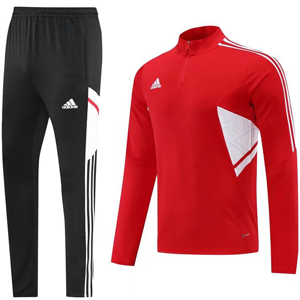 Addas tute pantaloni da calcio tuta sportiva set tacchetti uniformi abbigliamento da uomo kit allenamento calcio nero rosso 2022-2023