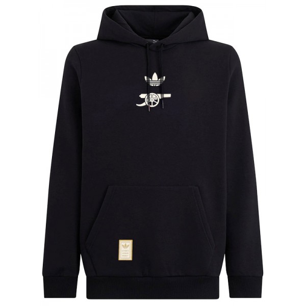 Arsenal felpa con cappuccio giacca calcio abbigliamento sportivo tuta da uomo allenamento nero kit esterno calcio cappotto 2025-2026