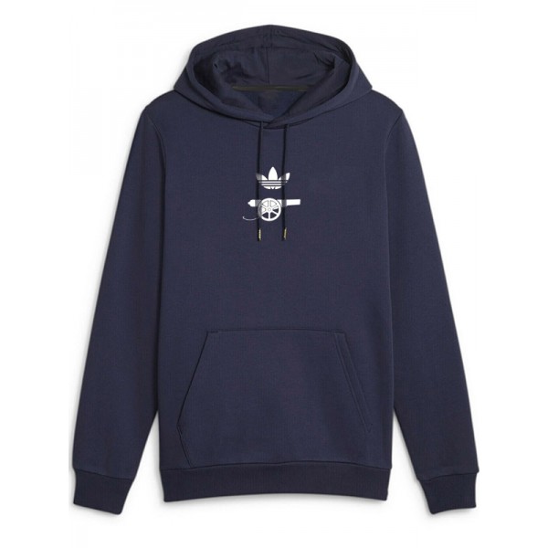 Arsenal felpa con cappuccio giacca calcio abbigliamento sportivo tuta da uomo allenamento indaco kit calcio all'aperto cappotto 2025-2026