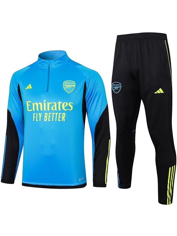 Arsenal tracksuit football sportswear zipper neck training uniform men's blue outdoor soccer coat 2024