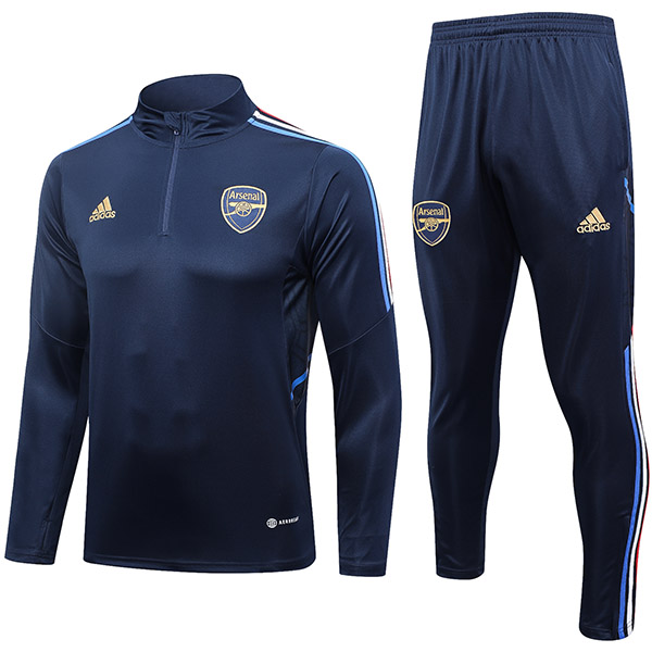 Arsenal tracksuit navy soccer suit sports set zipper-necked uniform men's clothes football training kit 2023-2024