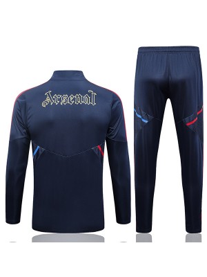 Arsenal tracksuit navy soccer suit sports set zipper-necked uniform men's clothes football training kit 2023-2024