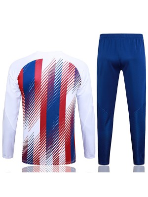 Barcelona tracksuit soccer pants suit sports set zipper necked white uniform men's clothes football training kit 2023-2024