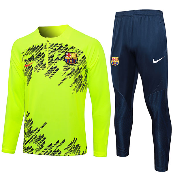 Barcelona tracksuit soccer suit sports set zipper-necked yellow uniform men's clothes football training kit 2024