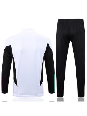 Bayern munich tracksuit soccer pants suit sports set half zip necked uniform men's clothes football white training kit 2023-2024