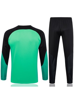 Chelsea tracksuit football sportswear zipper neck training green uniform outdoor soccer coat 2024