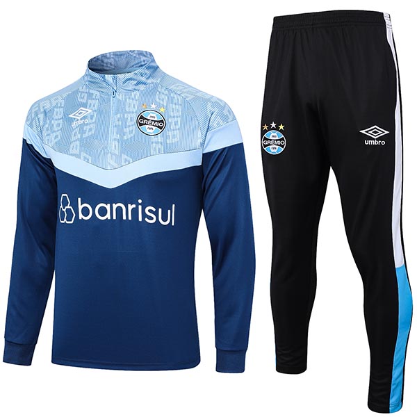 Gremio tracksuit soccer pants suit sports set zipper necked uniform men's blue clothes football training kit 2023-2024