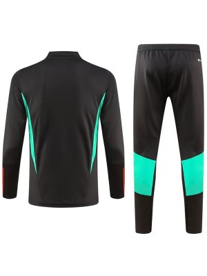 Manchester united tracksuit soccer suit sports set zipper-necked black uniform men's clothes football training kit 2023-2024