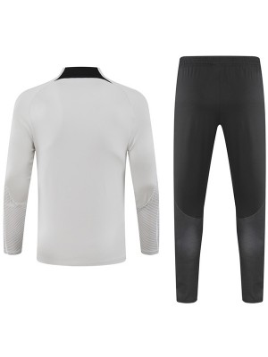 Paris saint germain tracksuit soccer pants suit sports set zipper necked uniform men's white clothes football training kit 2023-2024