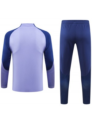 Tottenham Hotspur tracksuit football sportswear purple zipper neck training uniform outdoor soccer coat 2024