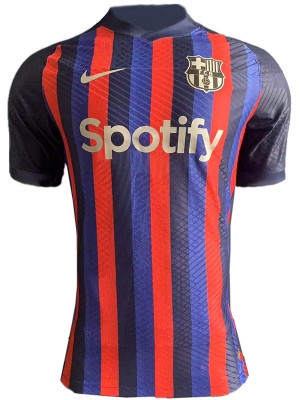 Barcelona maglia da giocatore in edizione speciale divisa da calcio kit da calcio da uomo top sport camicia rossa blu scuro 2024-2025