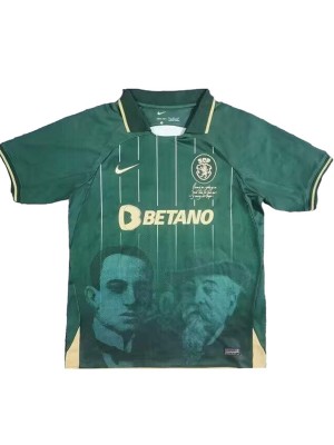 Sporting CP lisbona maglia da calcio uniforme da uomo verde abbigliamento sportivo kit da calcio top maglia sportiva 2024-2025