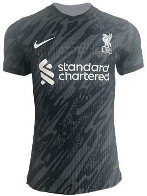 Liverpool maglia del portiere divisa da calcio nera maglia sportiva da calcio da uomo 2024-2025