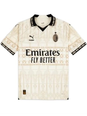 AC Milan x Pleasures maglia autentica divisa da calcio bianca da uomo kit da calcio top maglia sportiva 2024-2025
