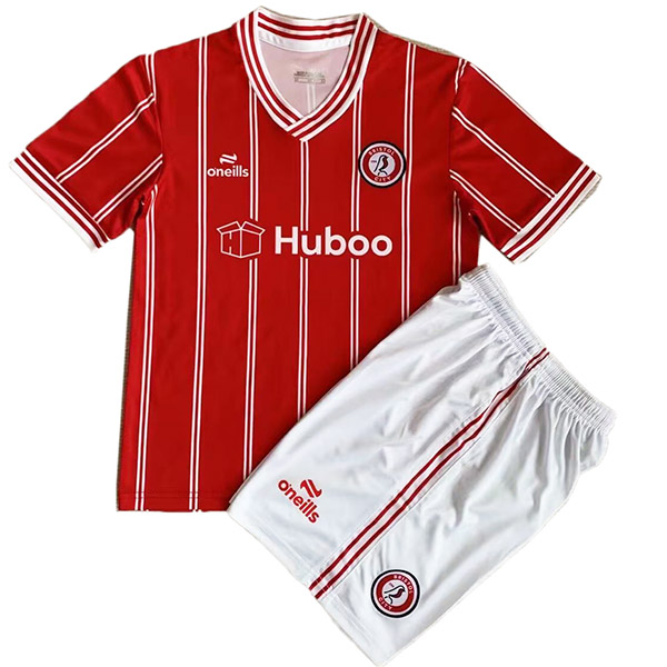 Bristol City maglia casalinga per bambini del kit da calcio bambini prima maglia da calcio mini uniformi giovanili 2023-2024