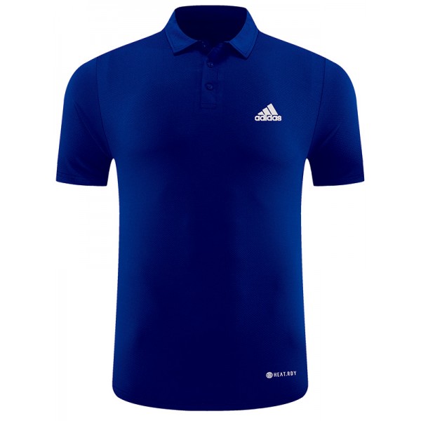 Ads maglia di polo uniforme da allenamento da uomo abbigliamento sportivo da calcio maglia sportiva da calcio blu 2023-2024